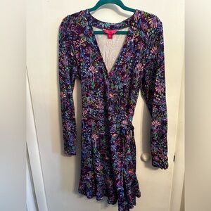 Lilly Pulitzer wrap skirt romper long sleeve